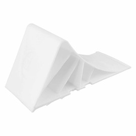 The Drive Wheel Chocks Set (2 Pieces) with Holder, White, Up to 1600 kg, Brake Chocks for Trailers, Caravans and Cars