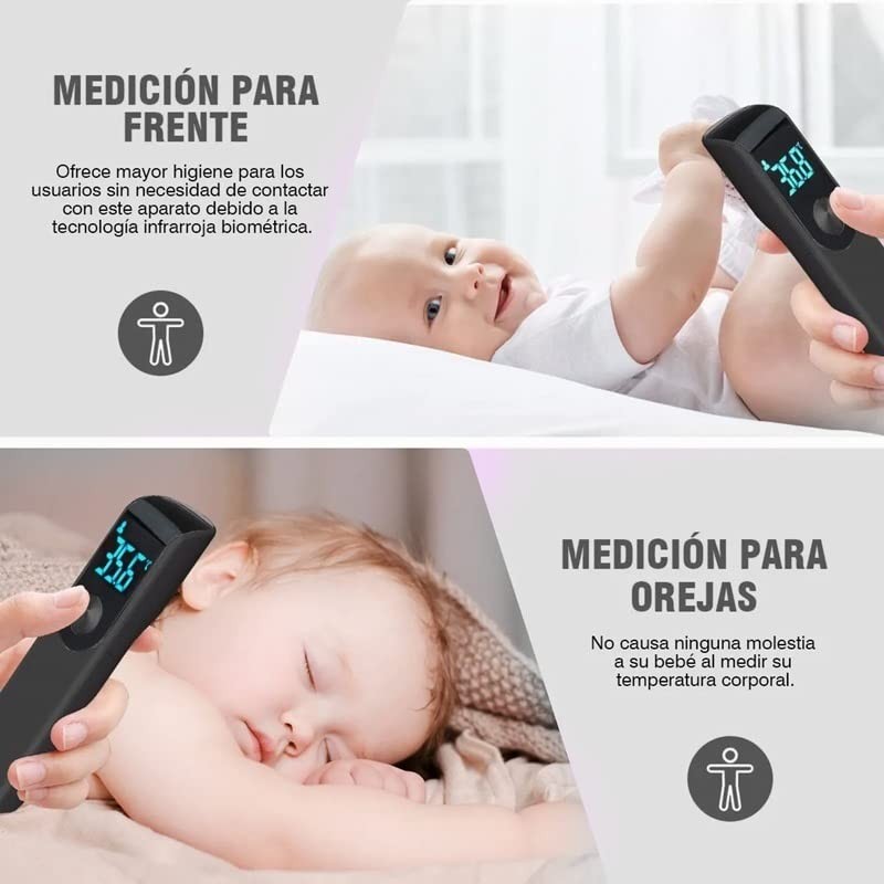 Termómetro Digital de Temperatura de Bolsillo Ultra Portátil (Negro)