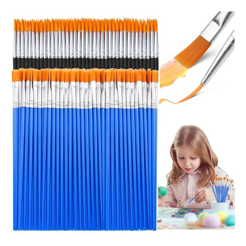 Kunruea Set 200 Pinceles Para Dibujo Acuarela Acrílico Oleo Gouache