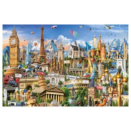 Educa The Smallest 1000 Piece Puzzle in the World for Adults | Symbols of Europe's Miniature. Includes Fix Puzzle Glue. Dimensions: 30 x 46 cm. Ages 14 and up (20248)