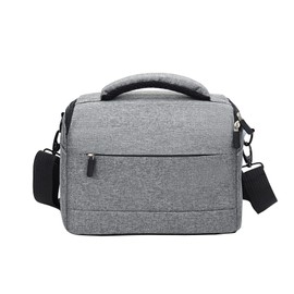 HIUOUIH Kameratasche Spiegelreflex Fototasche SLR 26 x 19 x 15 cm Systemkamera Klein Tasche Tragbare Reisen Umhängetasche für Alle DSLR Kameras, Grau