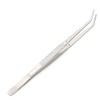 OdontoMed2011 Sewing Machine Tweezers Stainless Steel with Curved Serrated Tip