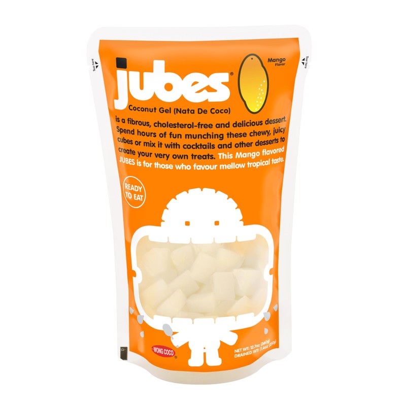 Jubes Mango Nata De Coco Jelly Cubes 12.7 oz -