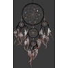 GURU SHOP Dream Catcher with Semi-Precious Stones - Black, Diameter: