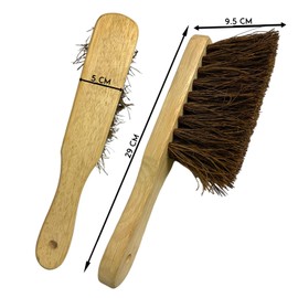 LSC Wooden Hard Stiff Bristle Hand Brush Natural Stiff Bassine Bristles Brush Scrubbing HandBrush Heavy Duty Home or Office Use (PACK OF 2)