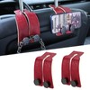 URIZZD 2PCS Leather Car Seat Hooks for Headrest, Vehicle Hanger