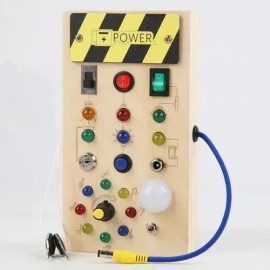 Tablero Sensorial S, Interruptor De Luz Led Montessori Color A                                                                                        