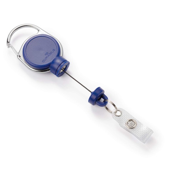 Durable 832907 Badge Reel Extra Strong for Heavy Card Holders or Keys Up to 300g, 1 Piece, Dark Blue