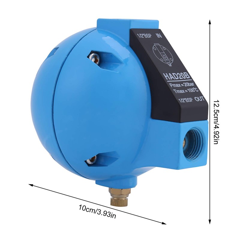 HAD20B Automatic Condensate Trap, Mechanical Round Float, 1/2" BSP, 400L/h,