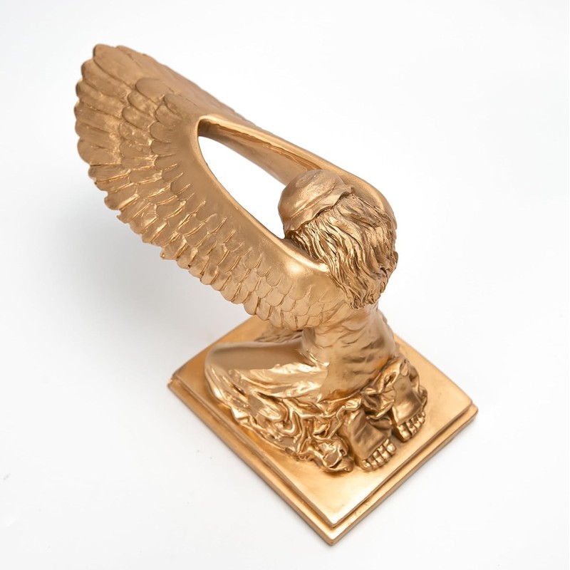 Mfjl 2PCS Kneeling Ark Angel Statue, Religious Memorial Figurine for