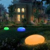 Blibly Solar Garden Lights Outdoor Glow Cobblestone Shape Lamp Garden