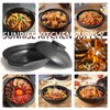 Sunrise Kitchen Supply Black Casserole Clay Pot (28, Ounces)