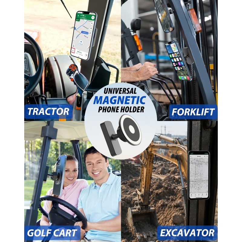 CANHET Magnetic Phone Mount for Tractor with Strong Magnetic Base