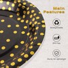 EVYIENEN Pack of 50 Black and Gold Paper Plates, 7