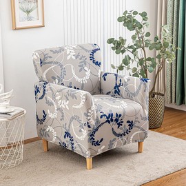 Buenanir Accent Chair Covers with Arms Stretch Mid Century Modern Accent Chair Slipcovers 1-Piece Printed Banquet Arm Chair Cover Couch Sofa Covers Protector for Living Room Office Hotel #10