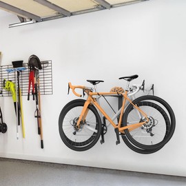 WALMANN Wall Mount Horizontal Bike Rack, Foldable Bicycle Storage, 4 Bikes