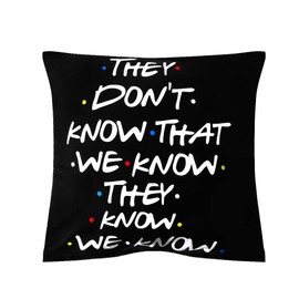 Pillow Case,Black Home Decor Polyester Sofa Friends TV Show Pillow Covers Pillow Cases Cushion Cover,Birthday Gifts for Women(7)