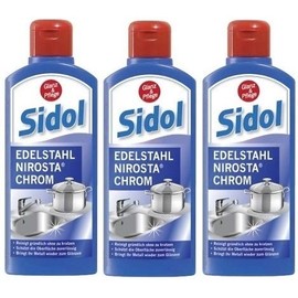 3 x SIDOL cleans metals (stainless steel stainless steel, 3 x 250 ml each)