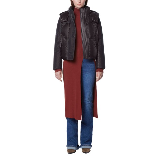 Andrew Marc Women's Vega Puffer Jacket, Pavement, Large