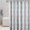 AIMALL 220x200cm (87x79in) Extra Long Fabric Shower Curtain with 12