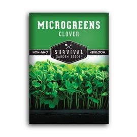 1 Pack Clover Microgreens Seeds for Planting and Growing - Plant Green Leafy Micro Herb Plants Indoors - Grow A Mini Windowsill Garden - Non-GMO Heirloom - Grow A Salad On Your Window Sill
