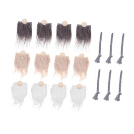 SUPVOX 1set Pre-Cut Gnome Beards Braids Artificial Craft Supplies for Gnome Making Faux Fur Beard Kit for Creative Projects