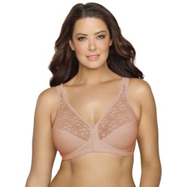 Exquisite Form 9600565 Women's FULLY Lace Wireless Back & Posture Support Bra with Front Closure