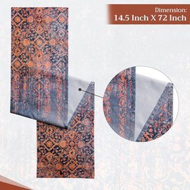 Maison d' Hermine - Camino de mesa 100% algodón de una sola capa, 72 pulgadas de largo para decoraciones de Acción de Gracias, Navidad, hogar, cocina, comedor, fiesta, boda (imperfección, 14.5 x 72