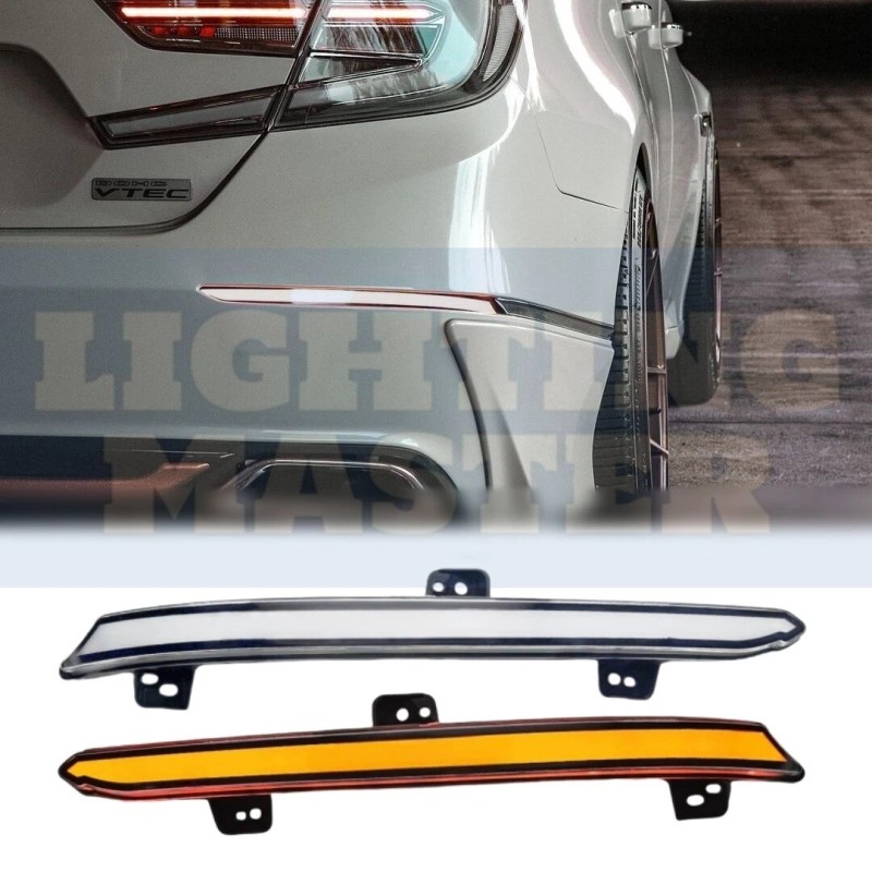 lighting_master Clear Rear Bumper LED Reflector Fits Honda Accord 2018-2022