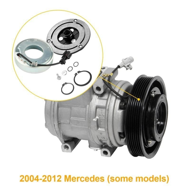 Prolenz AC Compressor Clutch, AC Compressor Clutch Kit Pulley Coil
