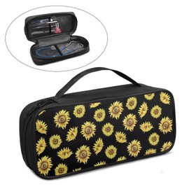 Puganiruo Sunflower Stethoscope Case Stethoscope Carrying Case for Nurse,Lightweight Stethoscope Travel Holder for Lightweight II S.E