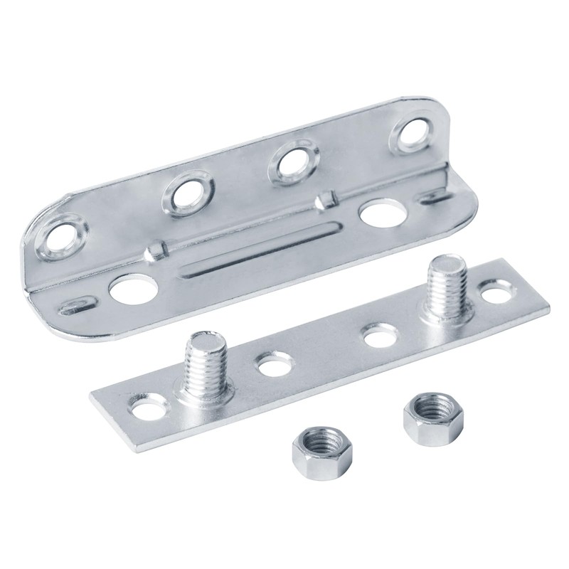 8 Sets No Mortise Bed Frame Brackets,4¼"x1”Bed Rail Clips Plates