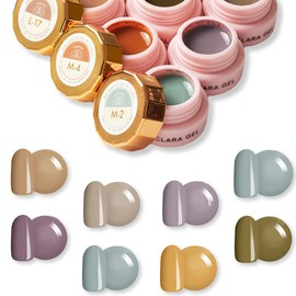 CLARA Gel Gel Nail Premium Gel Image Series Monet Water Lilies 8 Color Set, UV LED Compatible, 0.1 oz (3 g) / Piece