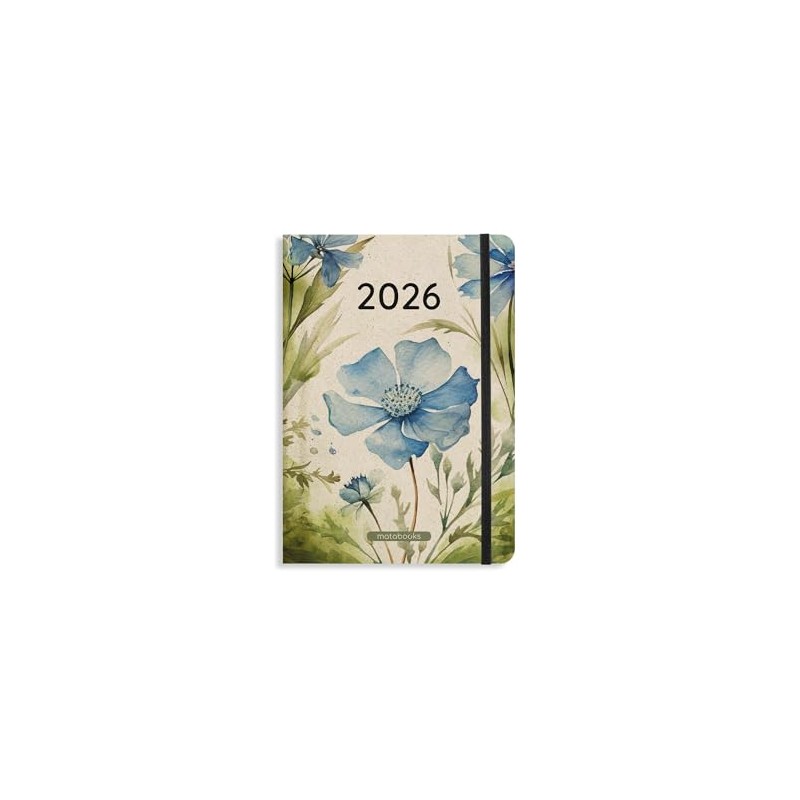 matabooks – A5 Kalender Samaya 2026 Farbe: Spring Green (DE/EN):
