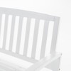 Christopher Knight Home Loja Outdoor Acacia Wood Bench, Pu White