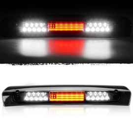 Tresound Led 3rd Brake Cargo Light for 2002-2008 Dodge Ram 1500; 2003-2009 Dodge Ram 2500 3500, Third Center High Mount Stop Lamp (Chrome Housing + Smoke Lens) 55077123AE