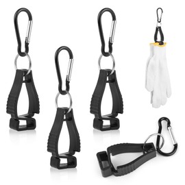MXTIMWAN Glove Clips, Pack of 4 Glove Clip Holder, Work Glove Grabber Clip, High-Strength Glove Clip for Work Gloves, Towel, Hat (Black)
