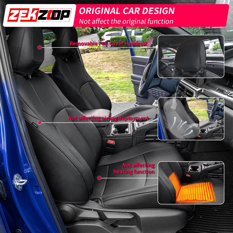 Zekzoop Seat Cover Compatible with 2024 2025 Toyota Tacoma Seat