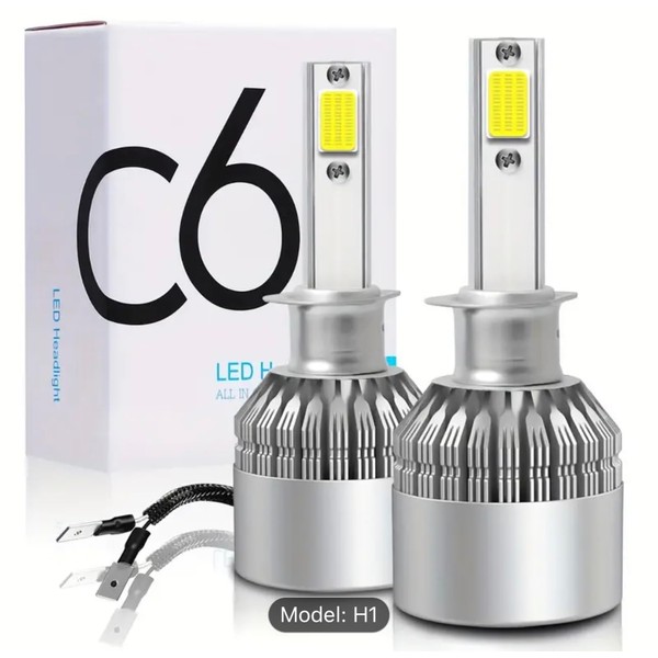 2PCS H11/9006/9005/H7/H4/H13/9007/9004 Car LED Light, 6000K 3800LM Super Bright High