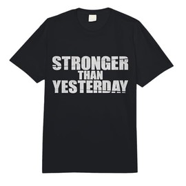 Fitness Motivational Stronger Than Yesterday Gym Workout Comfort Colors Adult Heavyweight T-Shirt
