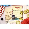 Amanda Creation Pirate Treasure Map Birthday Party Fill in Invitations