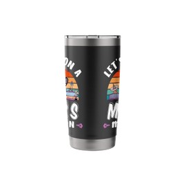Let's Go On A Mars Mission Retro Vintage Sunset Stainless Steel Insulated Tumbler