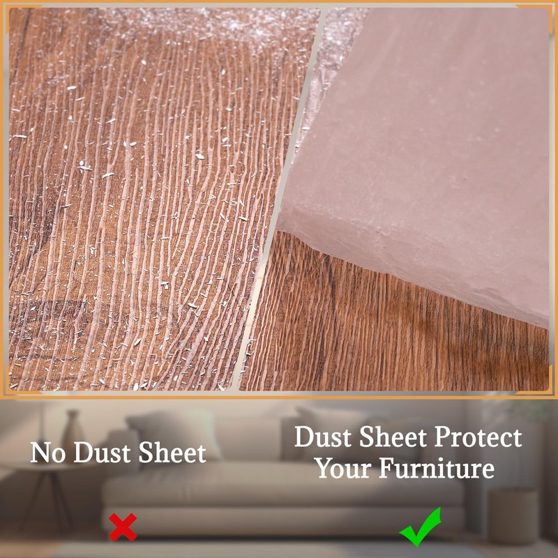 Hejo 6 Pack Extra Large Plastic Dust Sheets for Decorating