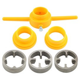 6 PCS PVC Pipe Threader Plumbing Tool Kit Tap and Die Set Pipe Threader Plumbing Tool Kit PVC Thread Maker Tool with 3 Dies 1/2”, 3/4" and 1” for Home PVC Threading