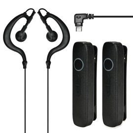 ASAWASA 2PCS Wearable walkie talkies,400-470MHZ Mini Two Way Radio with Earpiece Headset Set,Suitable for Commercial venues Such as Hotels, Restaurants, Shopping malls, supermarkets, etc（Black）