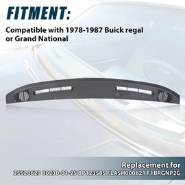 7BLACKSMITHS Upper Dash Panel Compatible with 1978-1987 Buick Regal & Grand National Grey Replace for 25520629 80230-01-25 BP12358S FLASH000821 F1BRGNP2G