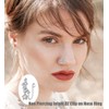 PLOMFOV 12Pcs African Fake Nose Ring for Women Dangling Nose