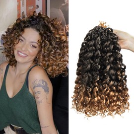 Shoobidoo Pre looped Gogo Curl Crochet Hair 12 Inch 8 Packs Pre twisted Short Curly Crochet Hair for Black Women Ocean Wave Water Wave Deep Wave Braiding Hair