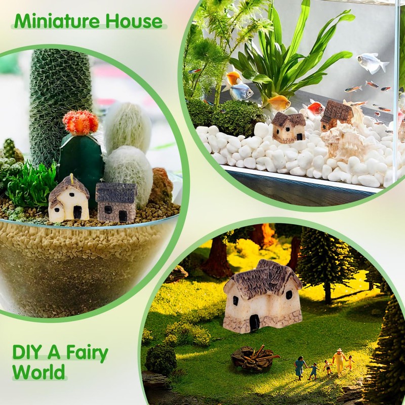 KITANDOVE 16pcs Micro Garden Miniature Ornaments Box Garden Miniature Village