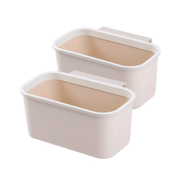 2 Pack Pink Hanging Cup Holders,10x5x4.5"Trolley Basket Storage,Rolling Cart Accessories